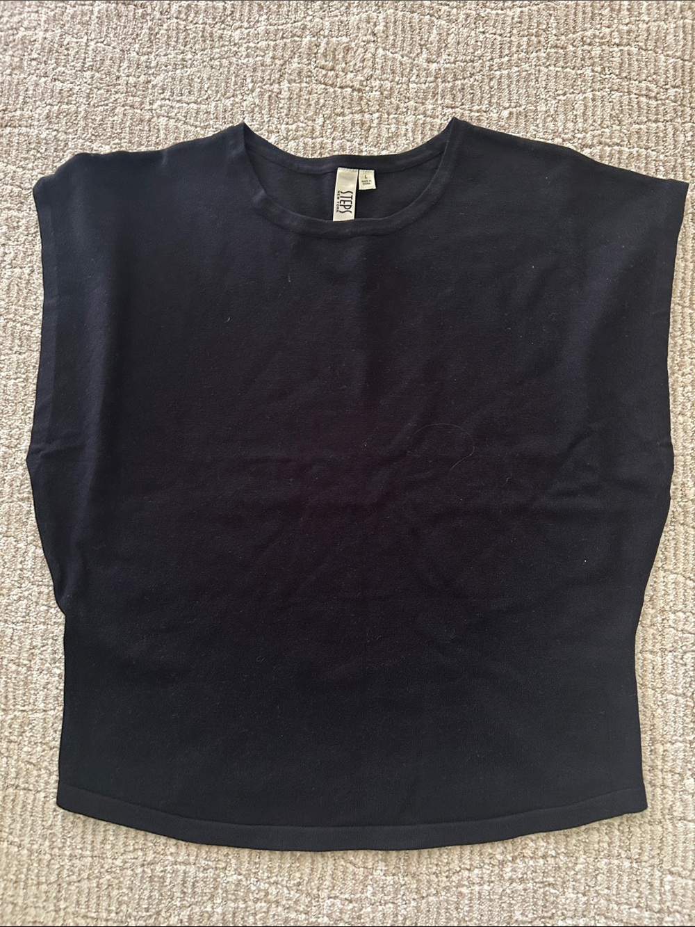 Forever 21 Black Boxy Crewneck Tank